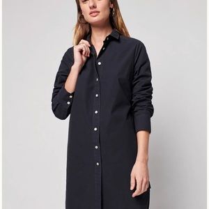 Faherty navy shirt dress